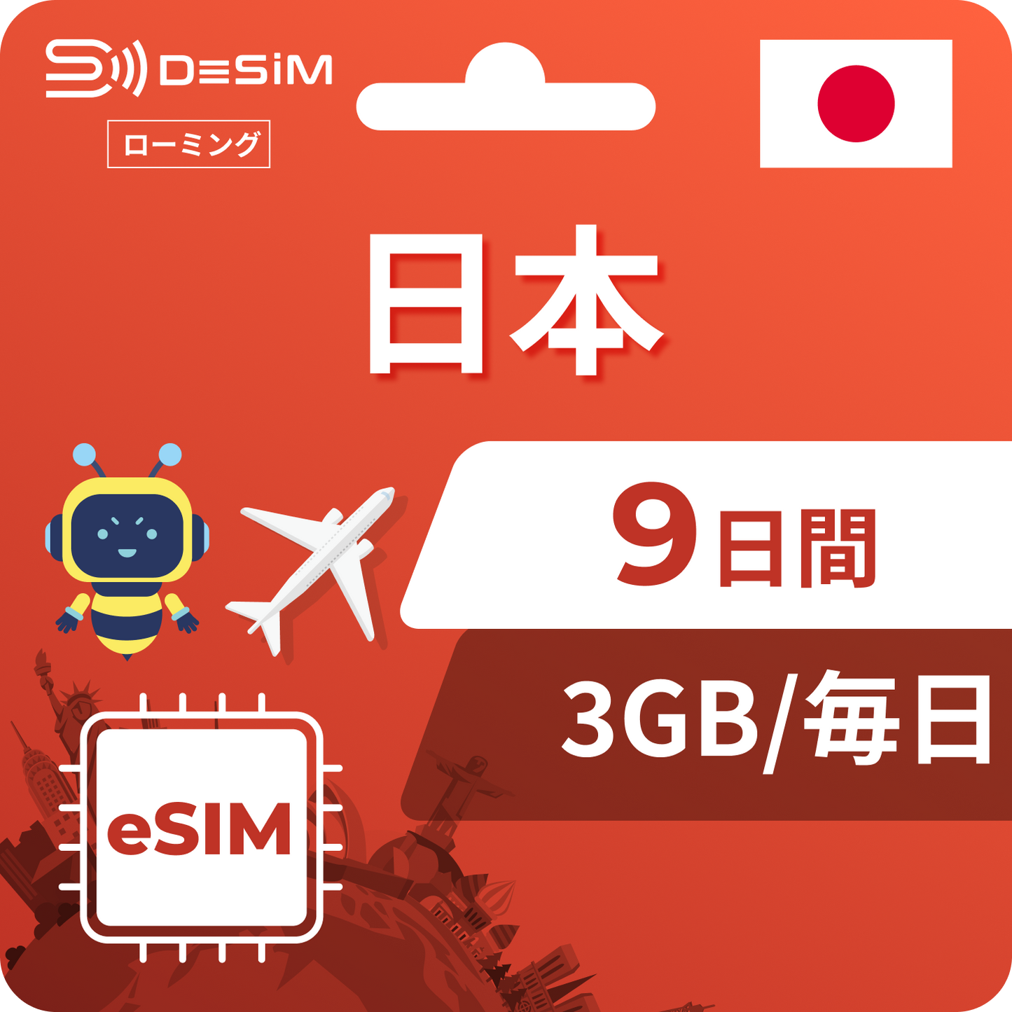 日本 eSIM 9天