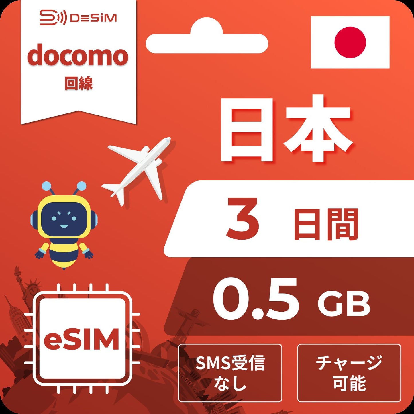 日本eSIM|ドコモ・3日間 eSIM