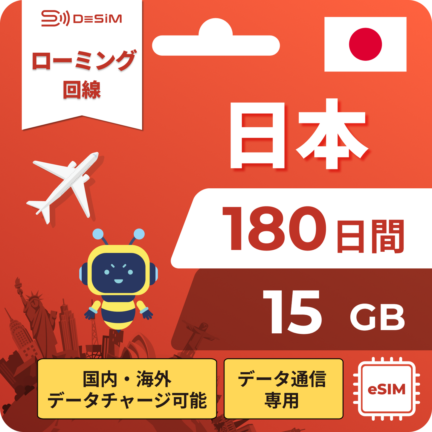 漫游线路 180 天 eSIM