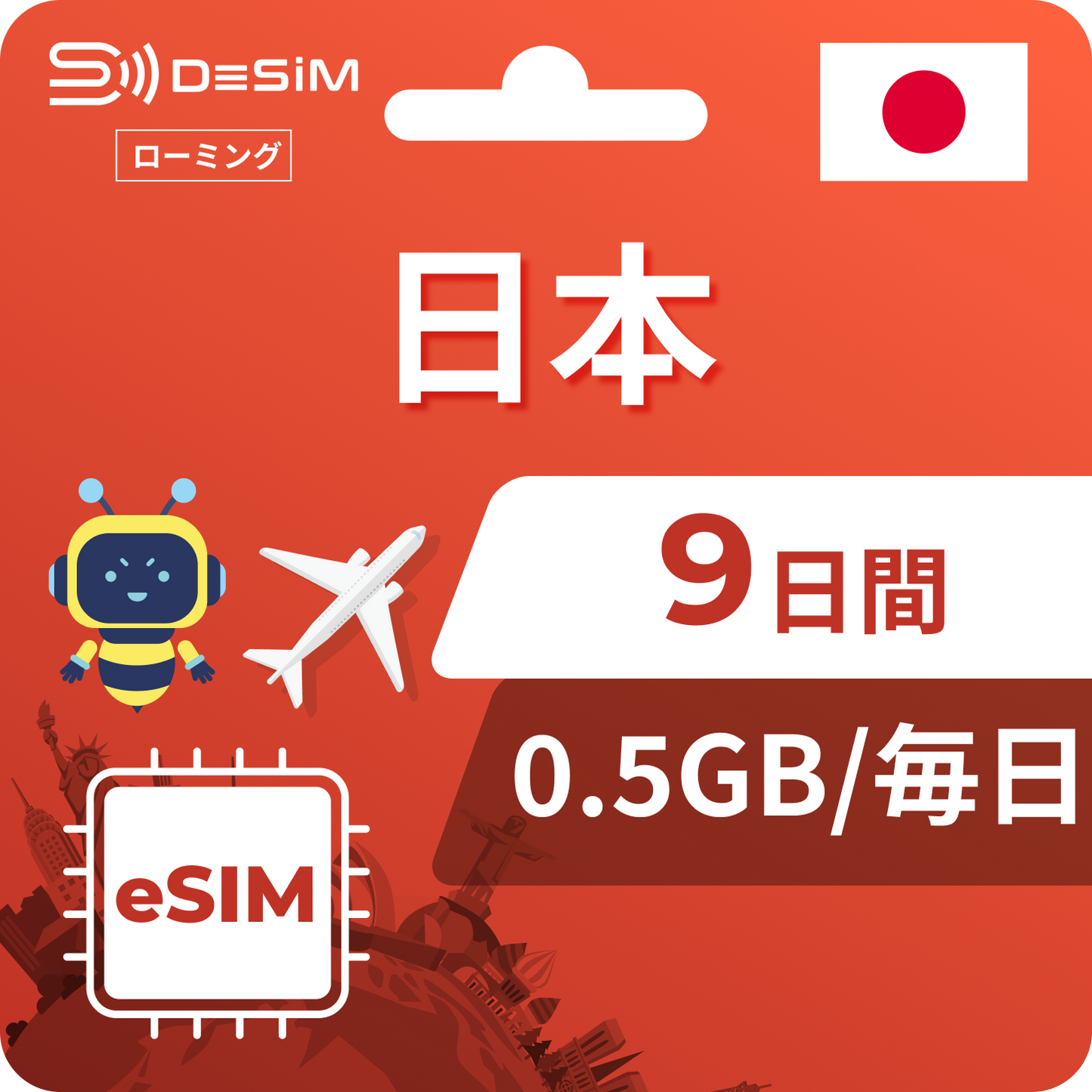日本 eSIM 9天