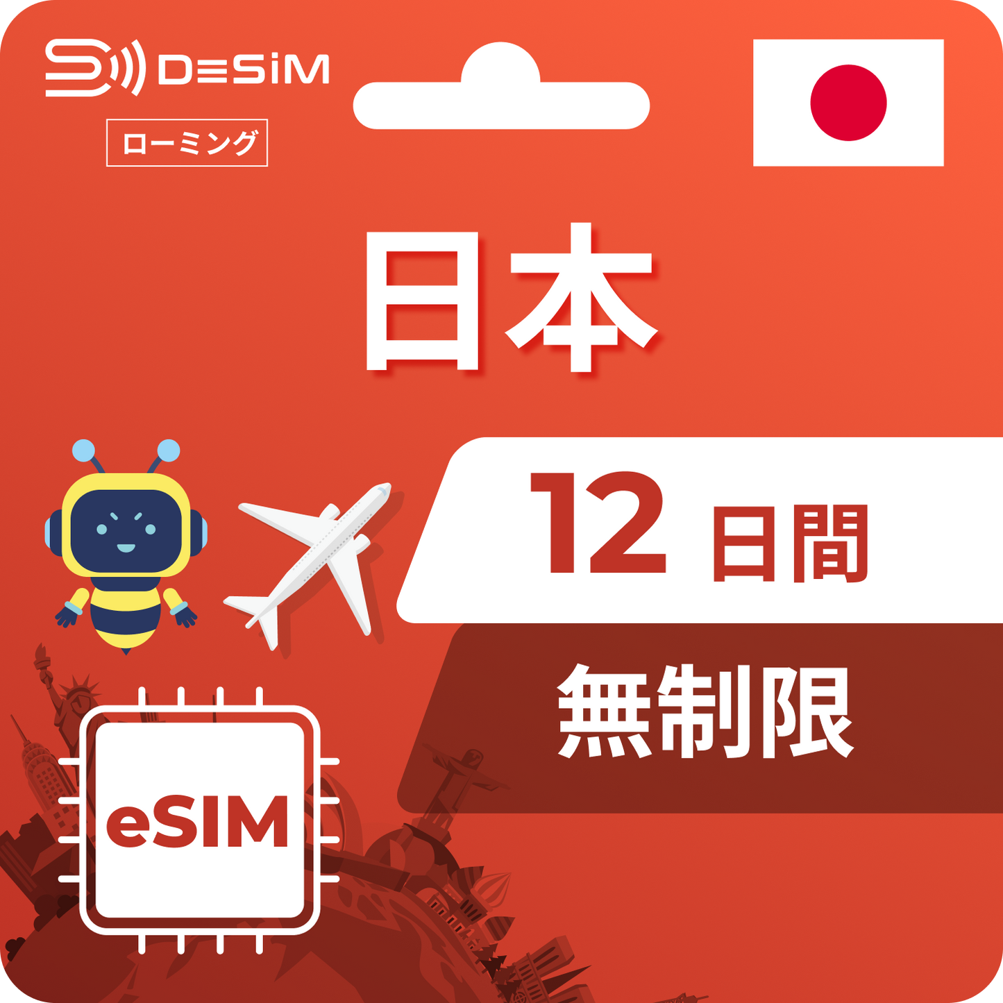 日本 eSIM 12 天