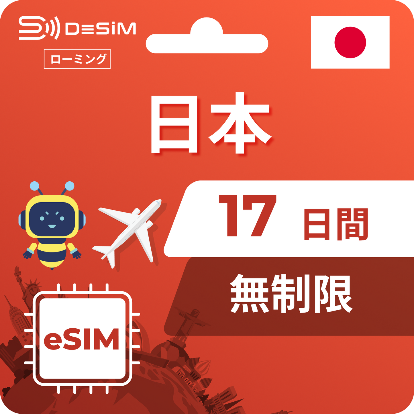 日本 eSIM 17 天