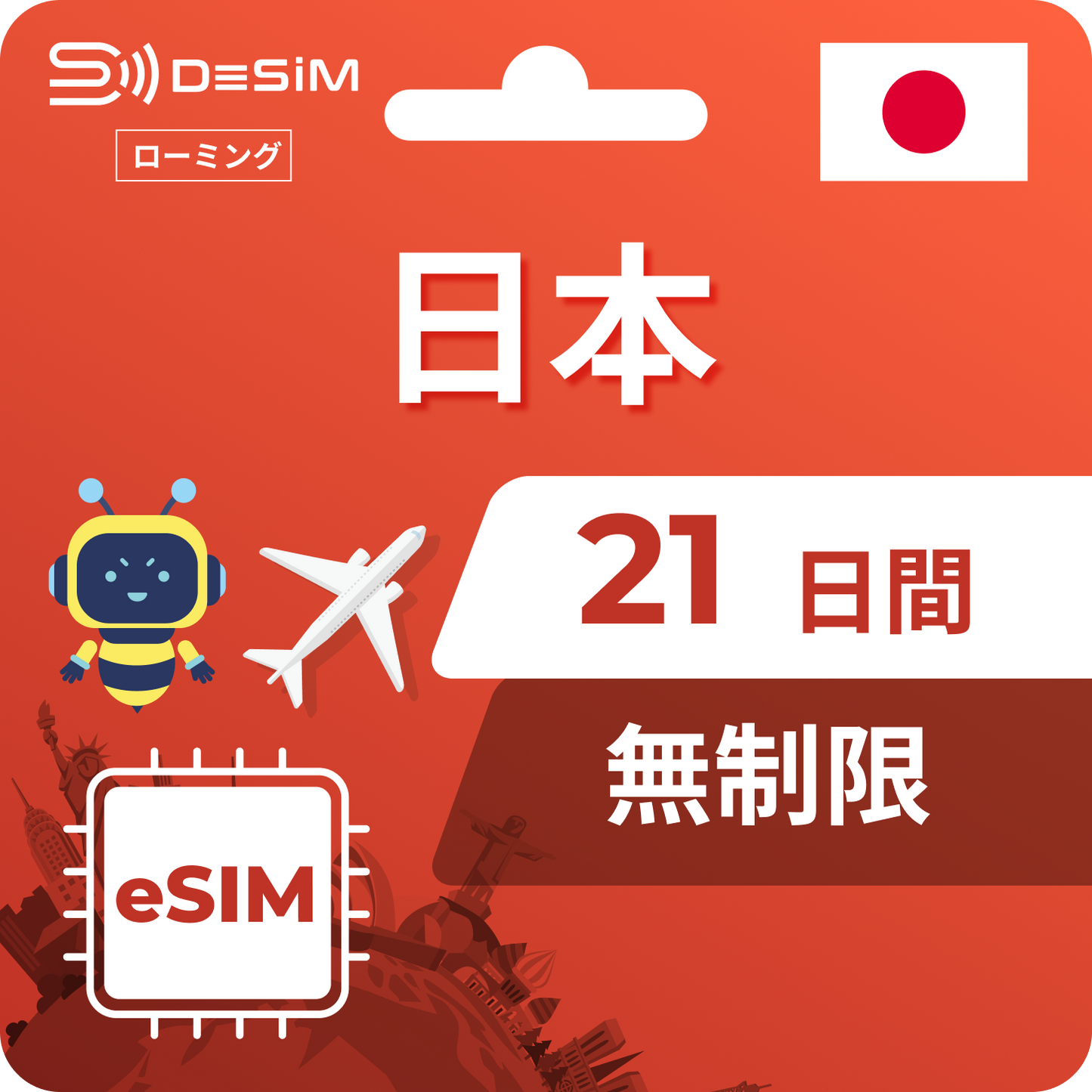 日本 eSIM 21 天