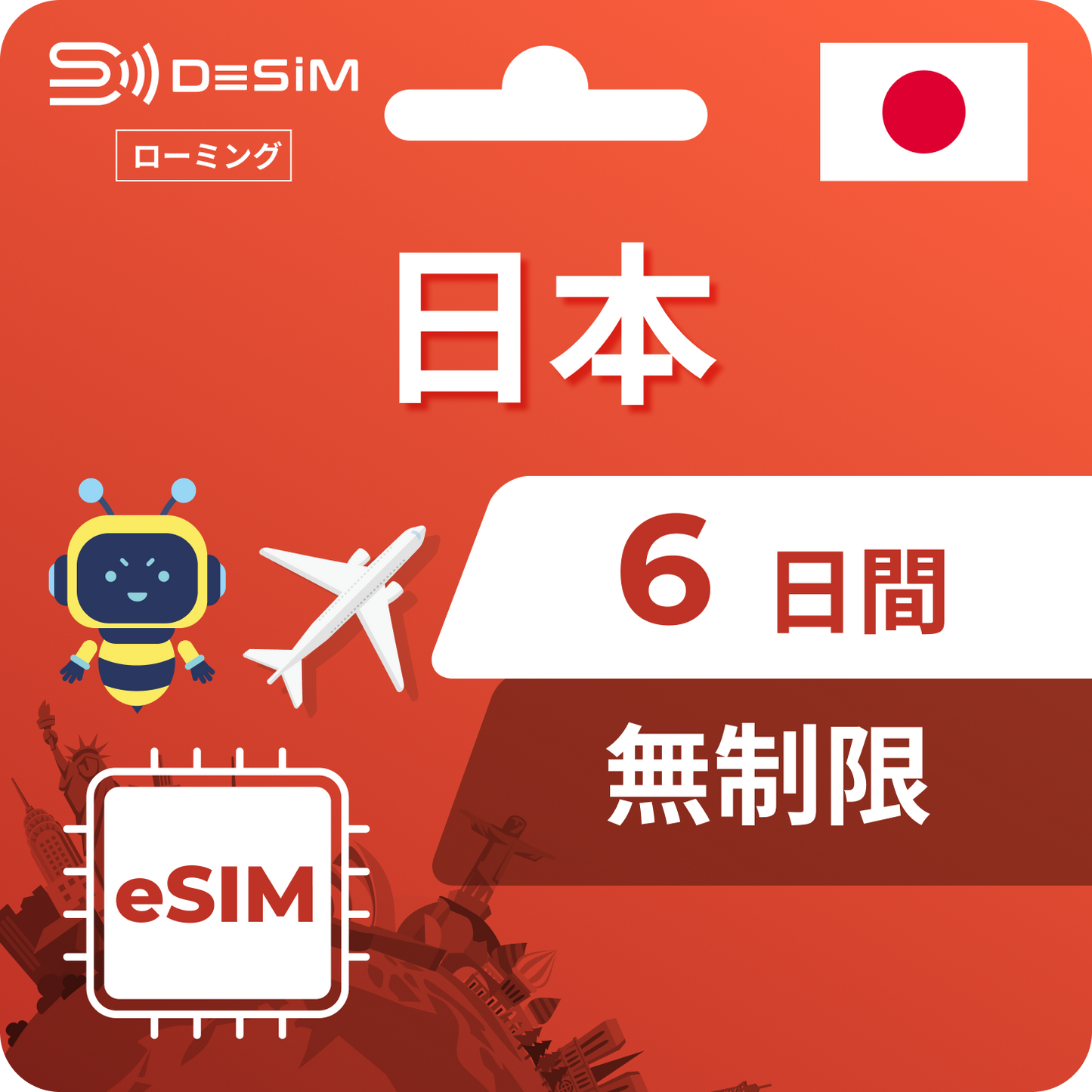 日本 eSIM 6天