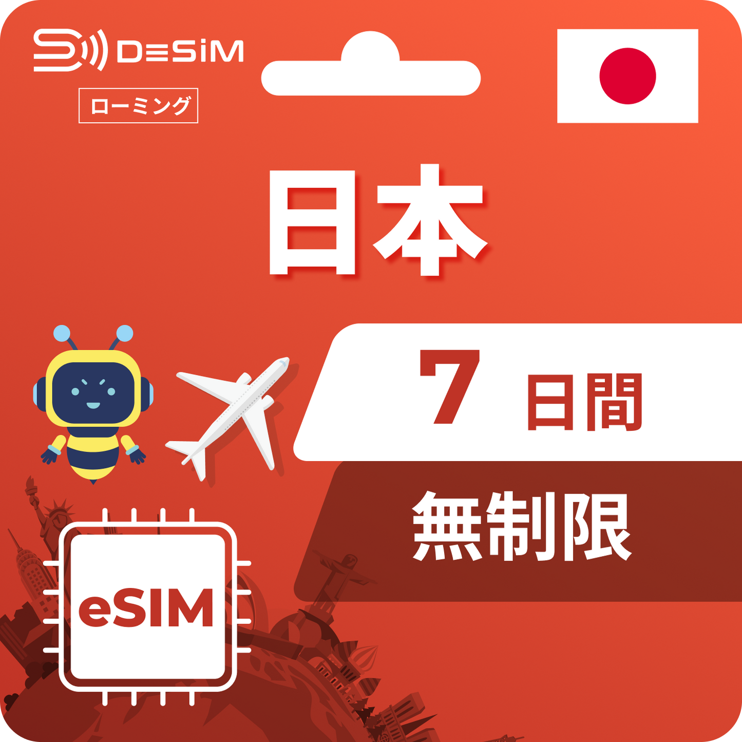 日本 eSIM 7天