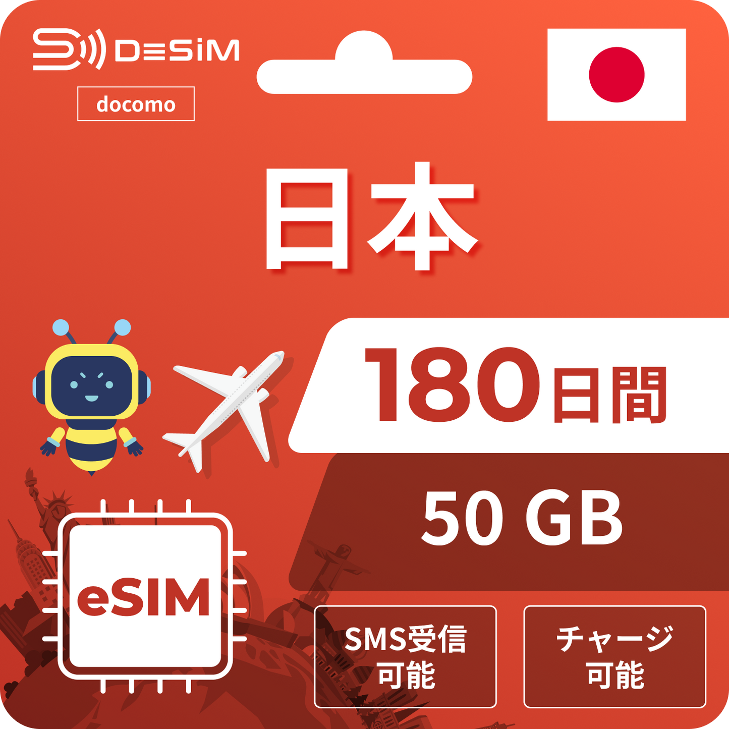 日本eSIM | Docomo 180 天 eSIM