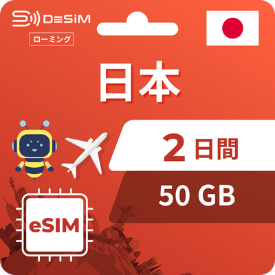 日本eSIM 2日間