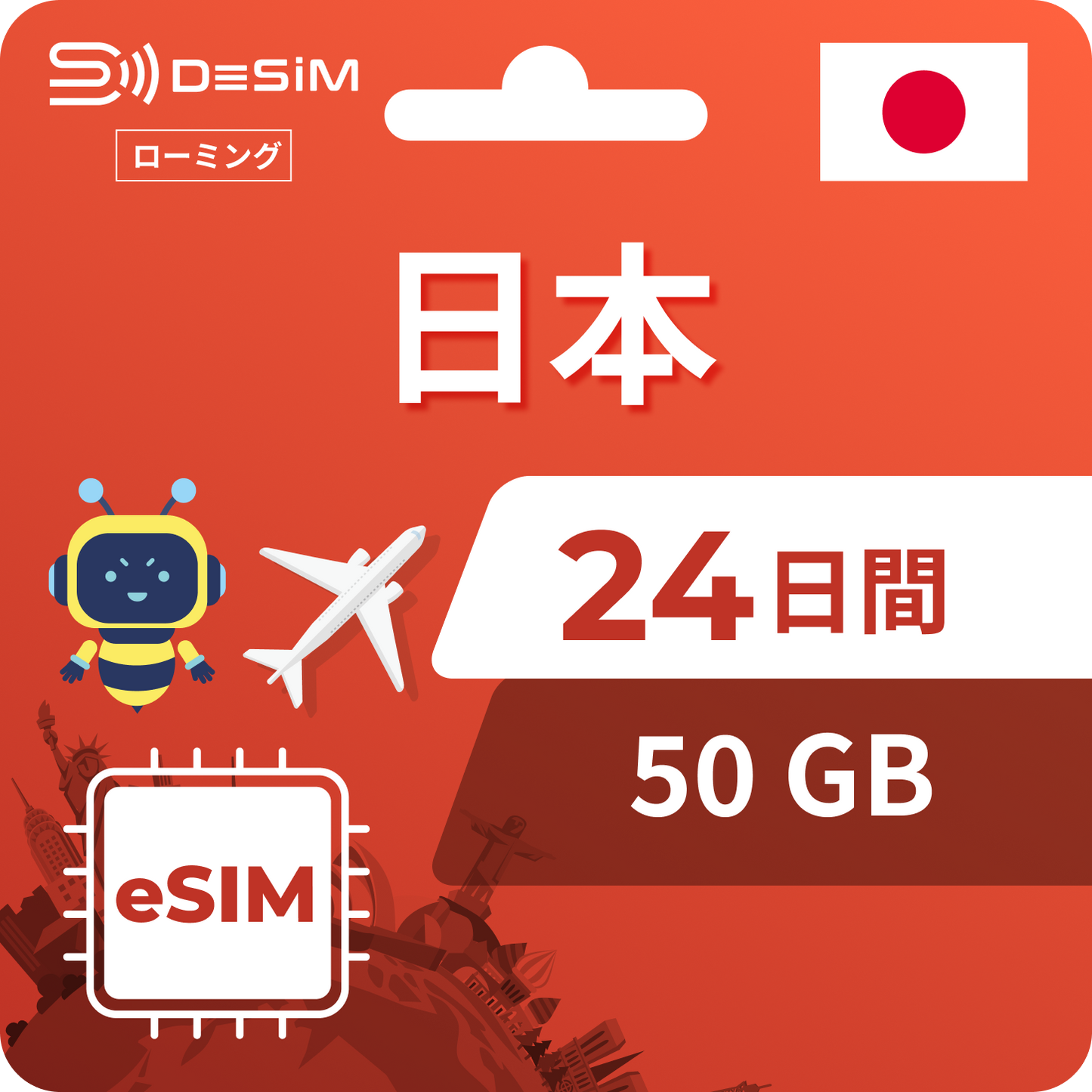 日本 eSIM 24 天