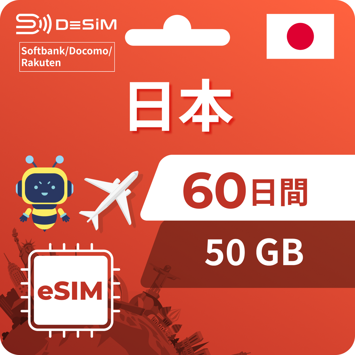 日本 eSIM 60 天